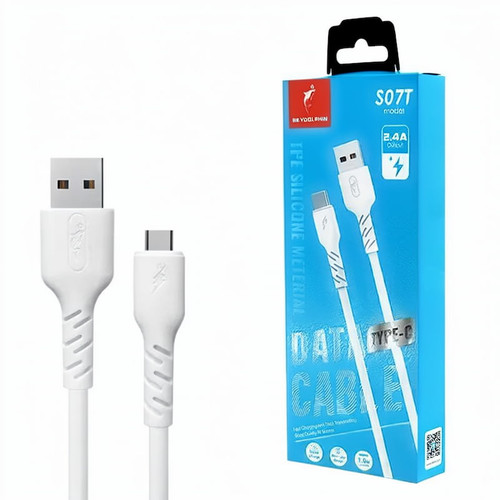 کابل اسکای دلفین مدل SKYDOLPHIN S07T TYPE-C سفید طول 1 متر