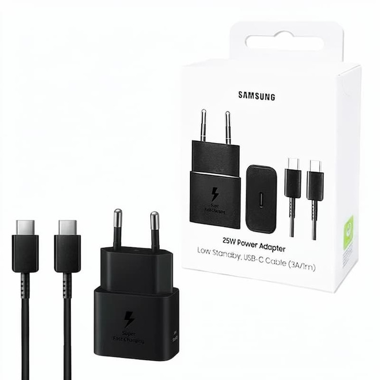 شارژر کامل سامسونگ مدل SAMSUNG EP-T2510 USB-C Cable 2-Pin 25W مشکی