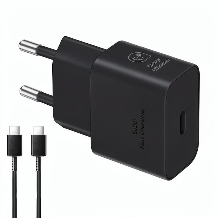 شارژر کامل سامسونگ مدل SAMSUNG EP-T2510 USB-C Cable 2-Pin 25W مشکی