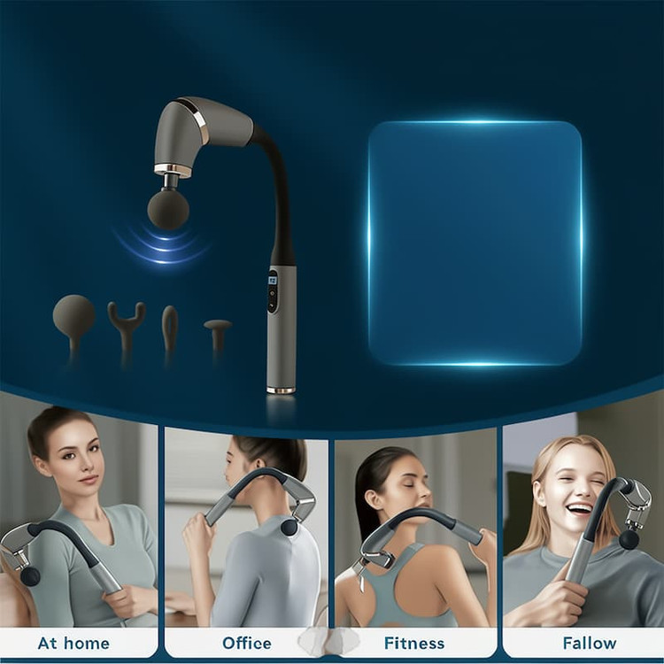 ماساژور تفنگی دسته بلند FASCIAL GUN BLUE PACK