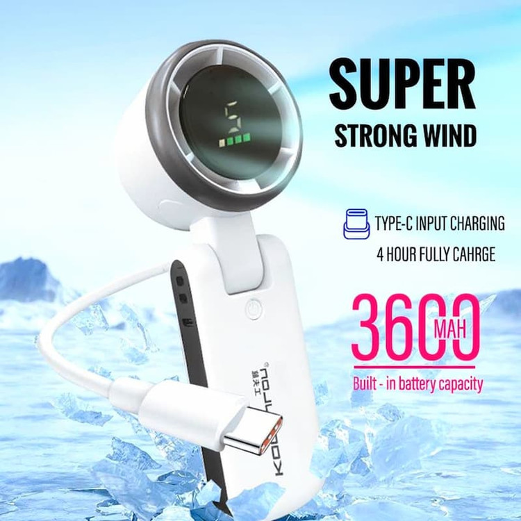 پنکه دستی شارژی کانفلون مدل KONFULON FS-33 آبی