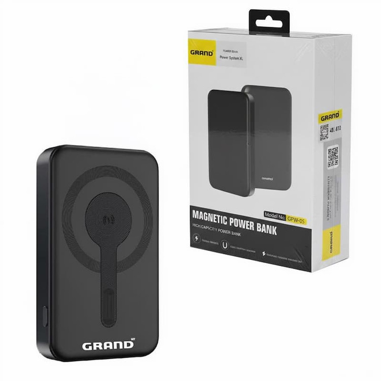 پاوربانک گرند اسکای مدل GRAND SKY GPW-05 5000mAh MagSafe 22.5W