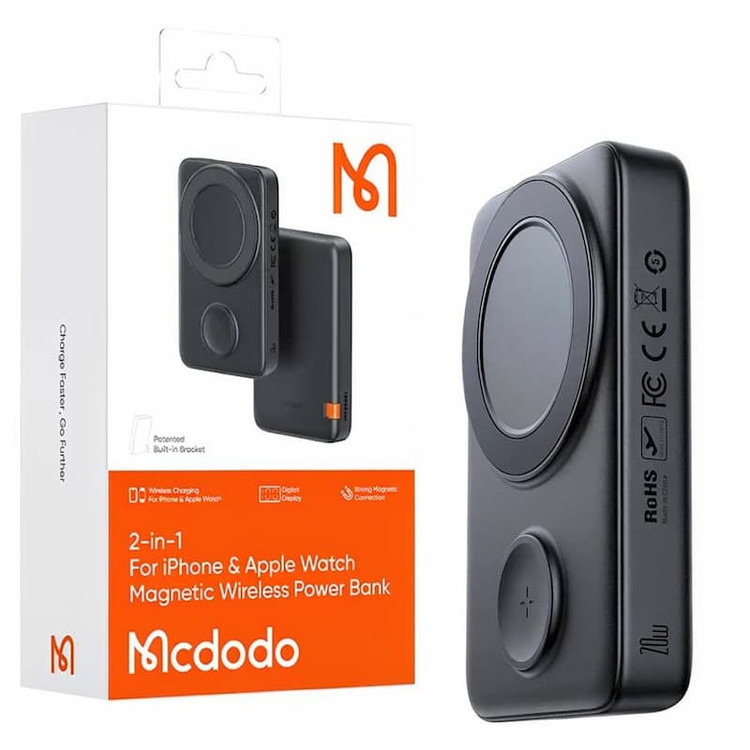 پاوربانک وایرلس مکدودو مدل Mcdodo MC-1461 2-in-1 10000mAh 30W مشکی