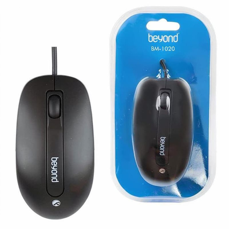 ماوس سیم دار بیاند مدل BEYOND BM-1020 مشکی