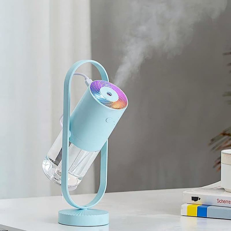 دستگاه بخور سرد و چراغ خواب مدل Humidifier Magic Shadow آبی
