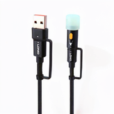 کابل چندکاره LDNIO مدل LC17 ویژگی مجهز به چراغ قوه LED