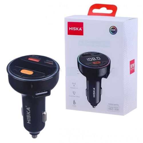 شارژر فندکی و اف ام پلیر هیسکا مدل HISKA Transmitter HCC-338
