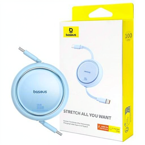 کابل شارژ دو سر تایپ سی جمع شو بیسوس مدل BASEUS P10364500311-00 PD 100W آبی