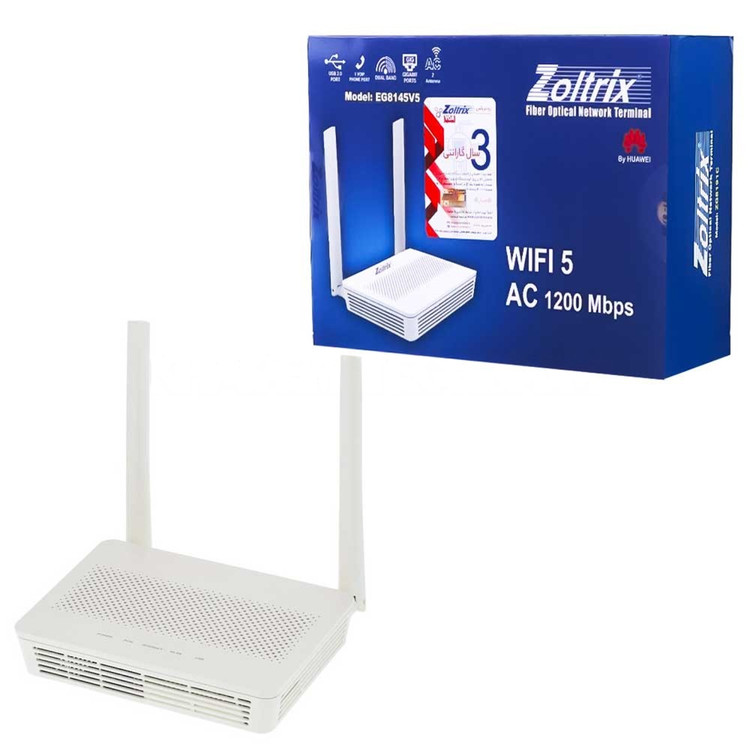 مودم فیبر نوری زولتریکس مدل ZOLTRIX FIBER OPTICAL EG8145V5