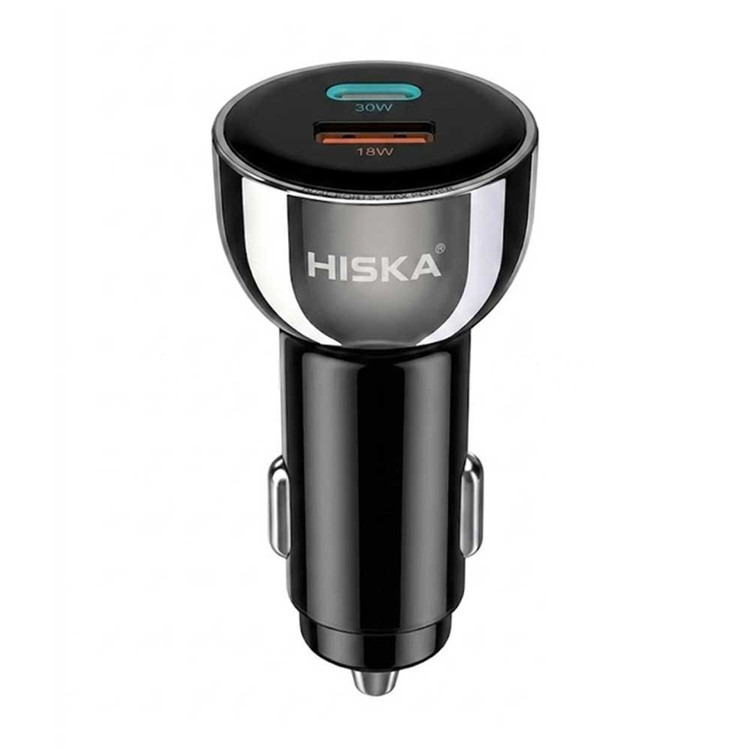 شارژر فندکی هیسکا مدل HISKA HCC-307 48W
