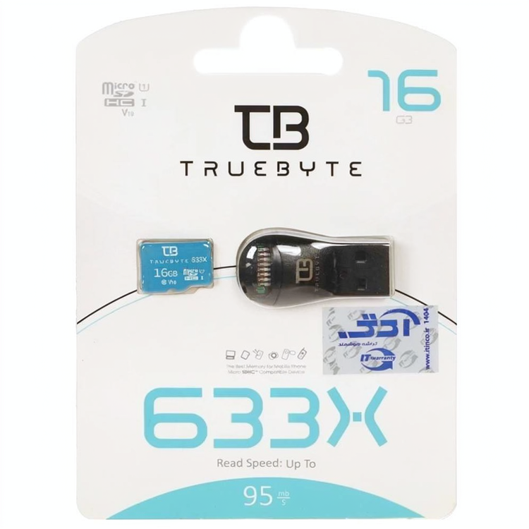رم میکرو تروبایت مدل TRUEBYTE 633X V10 16GB