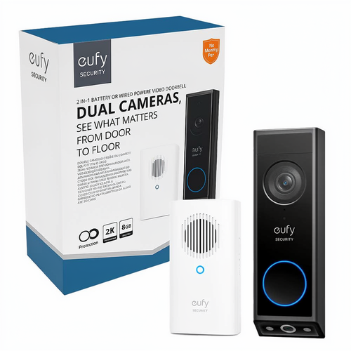 زنگ درب تصویری هوشمند انکر یوفی مدل Anker eufy DUAL CAMERAS E340 E8214311