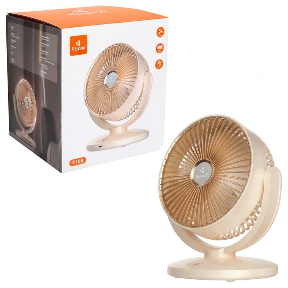 پنکه رومیزی کیسونلی مدل KISONLI F108 کرم