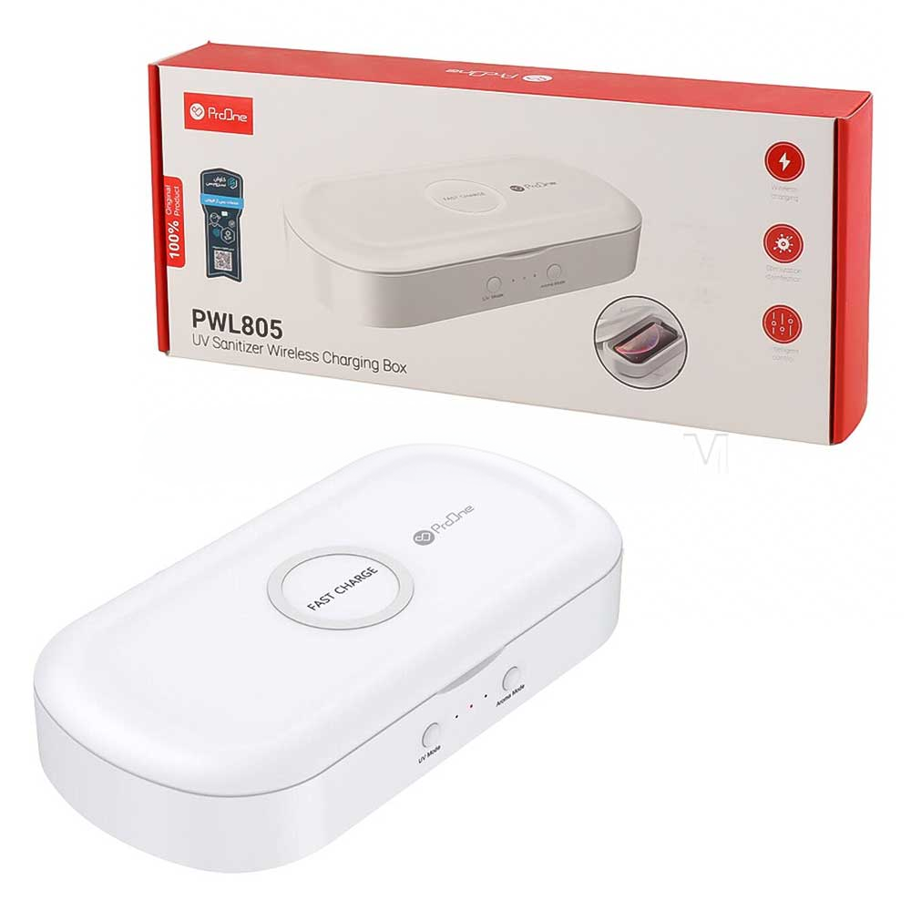 شارژر بی سیم و باکس ضد عفونی کننده پرووان مدل PROONE PWL805