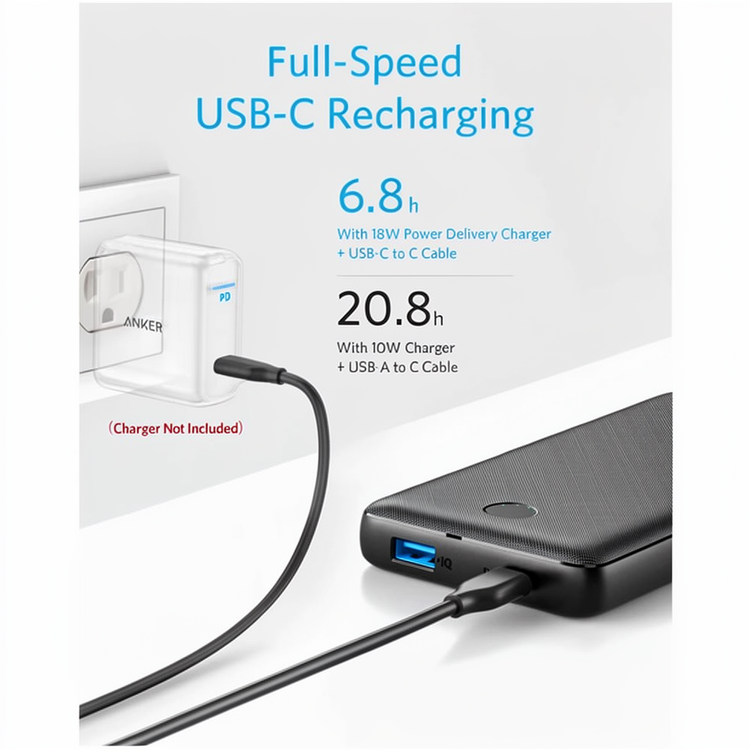پاوربانک انکر مدل ANKER A1287P11 20W 20000mAh مشکی
