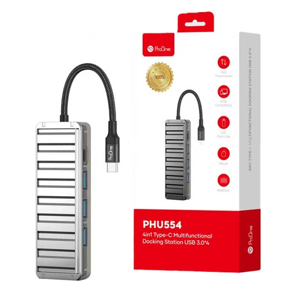هاب تایپ سی پرووان مدل PROONE PHU554 TYPE-C طوسی