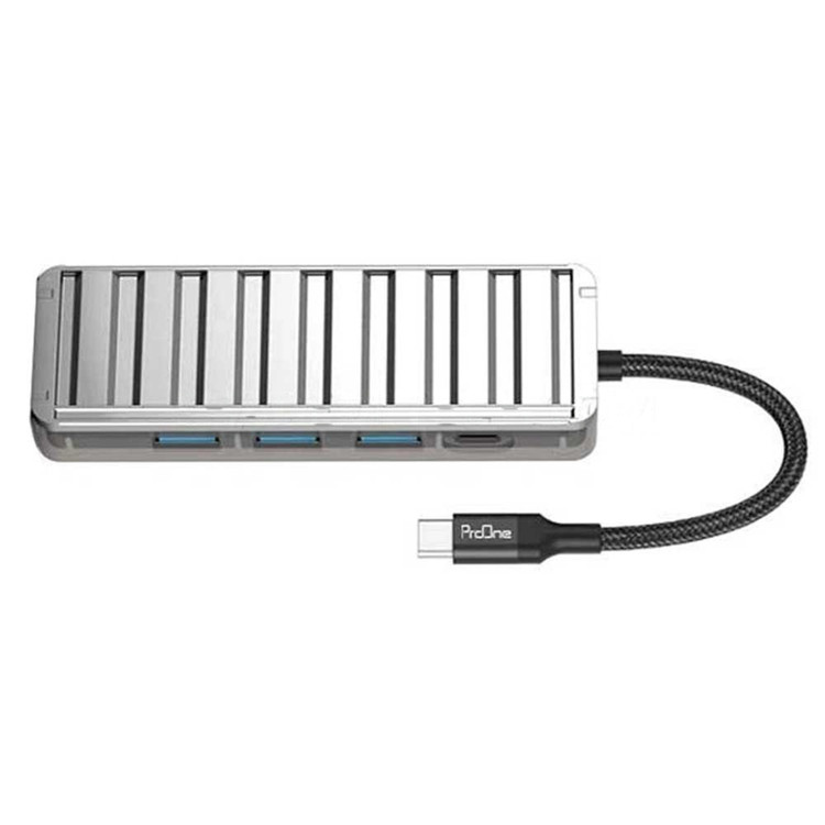 هاب تایپ سی پرووان مدل PROONE PHU554 TYPE-C طوسی