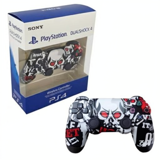 دسته بازی سونی مدل SONY PS4 DualShock4 High COPY طرح اسکلت