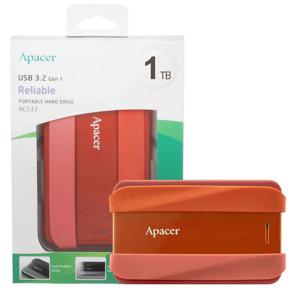 هارد اکسترنال اپیسر مدل Apacer AC533 1TB قرمز