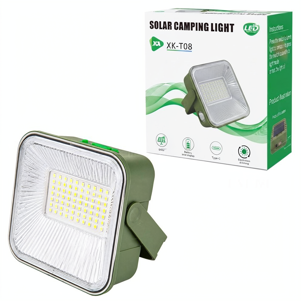 چراغ کمپینگ خورشیدی مدل SOLAR CAMPING LIGHT XK-T08